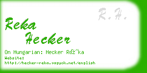 reka hecker business card